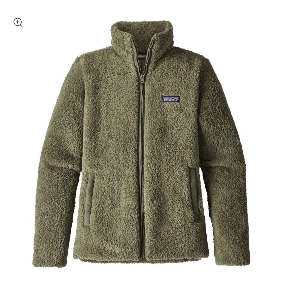 Patagonia Los Gatos Fleece Sherpa Jacket Zip Small Olive Green
